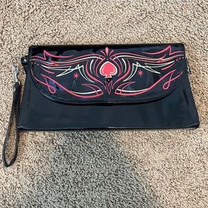 New Sourpuss pinstriped clutch  as shown